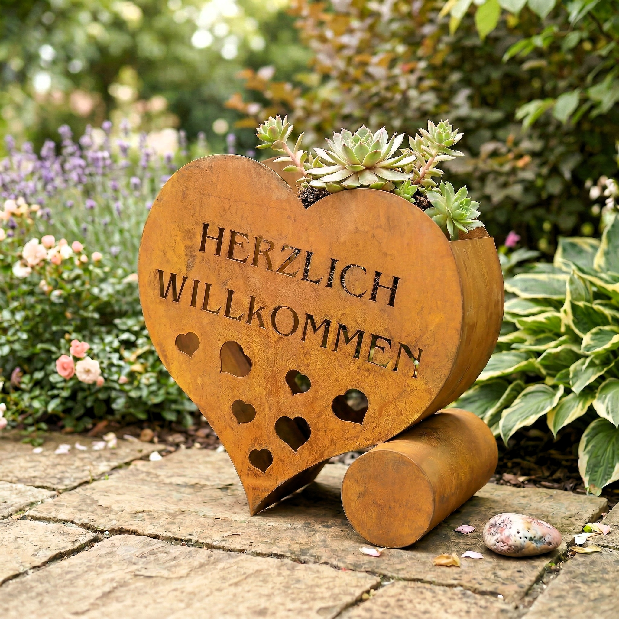 Herz-Dekotasche „Herzen”