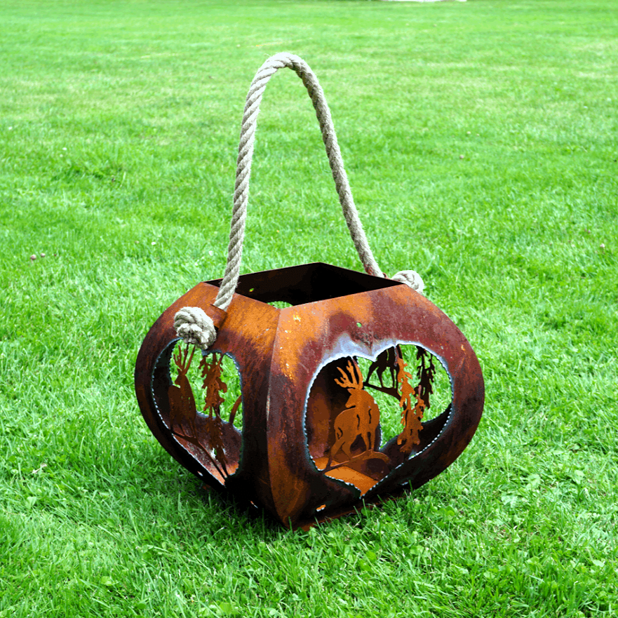 Laterne „Hirsch und Tanne im Herz” M