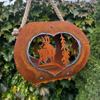 Laterne „Hirsch und Tanne im Herz” M