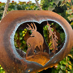 Laterne „Hirsch und Tanne im Herz” L